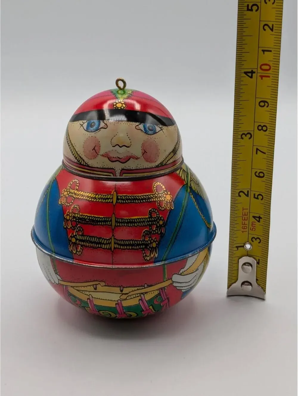 Hallmark Keepsake Jolly Wolly Soldier 1991, Pressed Tin Container Ornament